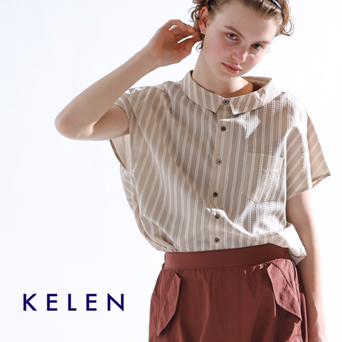 20%OFF】kelen ケレン バック フレア ブラウス “FLANN FRENCH