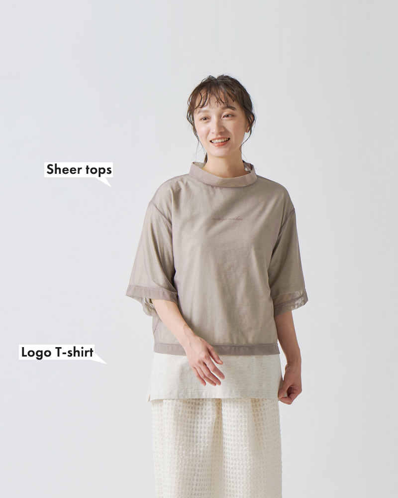 kelen(ケレン)2PメッシュレイヤードプリントTシャツ“ESSA”lkl25sbl2233