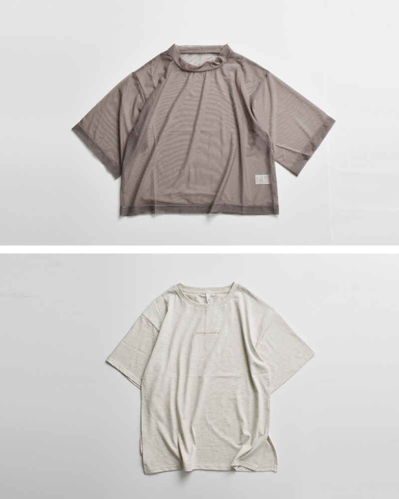 kelen(ケレン)2PメッシュレイヤードプリントTシャツ“ESSA”lkl25sbl2233