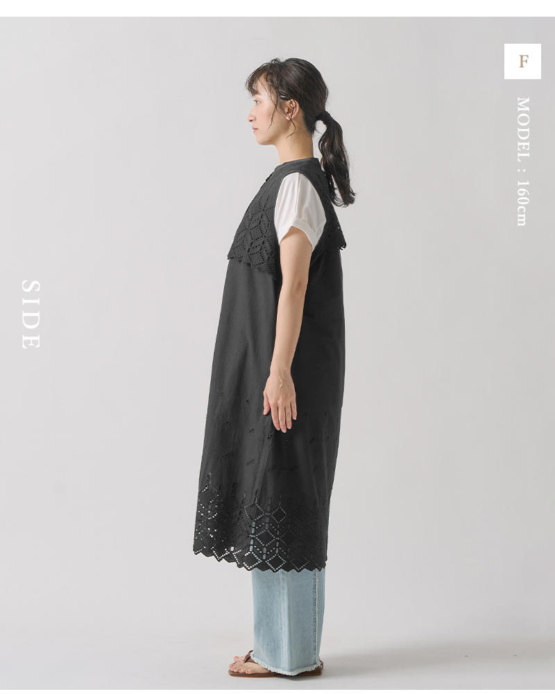 kelen(ケレン)カットワークレースデザインノースリーブワンピース“REI”lkl25sop2109