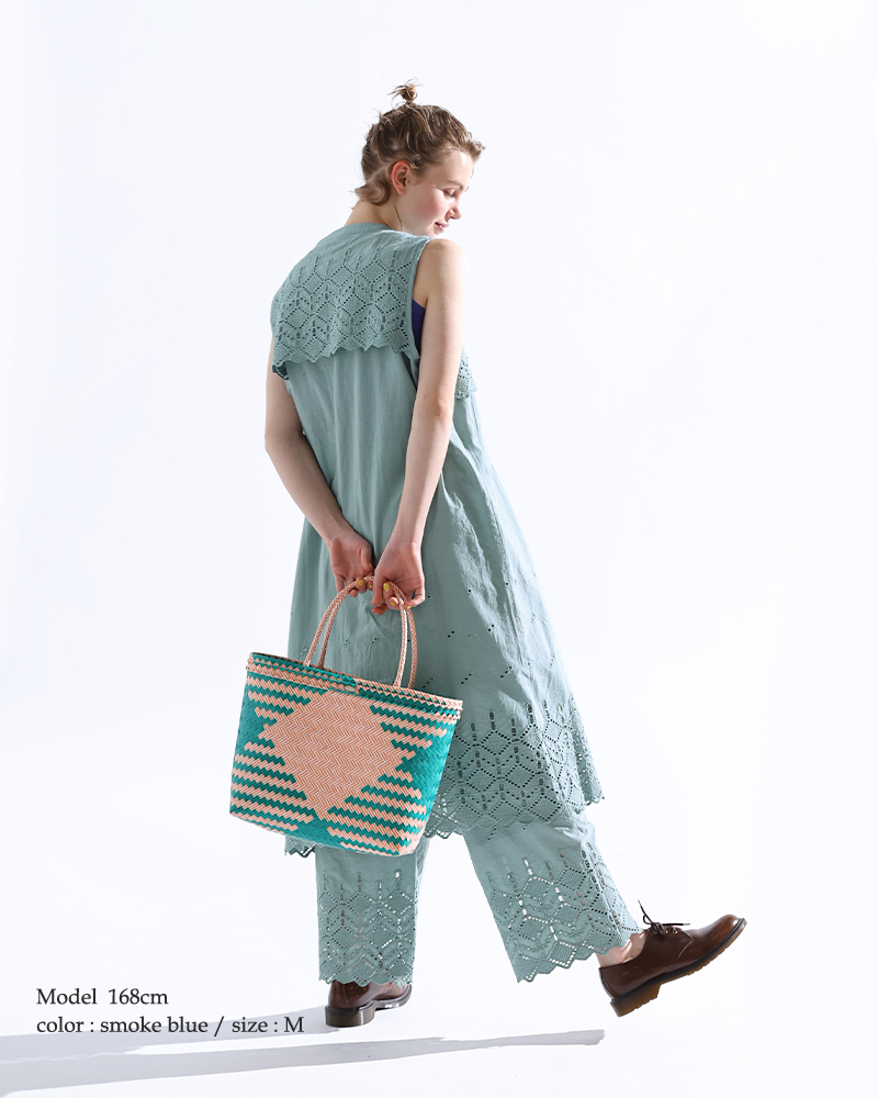 kelen(ケレン)カットワークレースデザインギャザーワイドパンツ“SOAK”lkl25spt2104