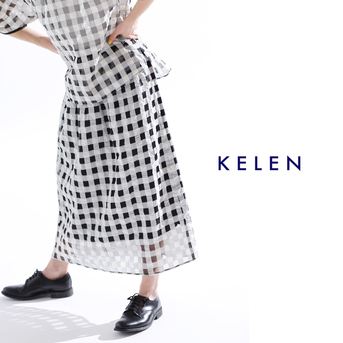 kelen(ケレン)シアーチェックスカート“WISS”lkl25ssk2041