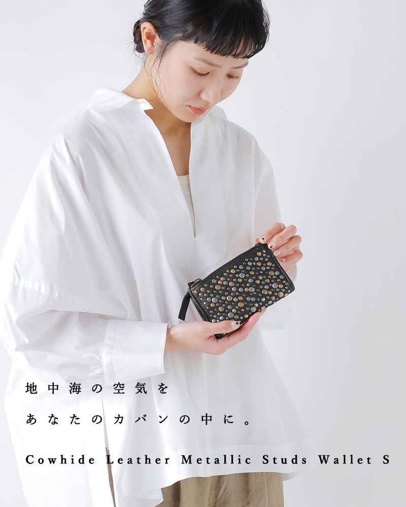 BIBA(ビバ)カウハイドレザーメタリックスタッズウォレットS“LOVINGTONSTARS”los4l