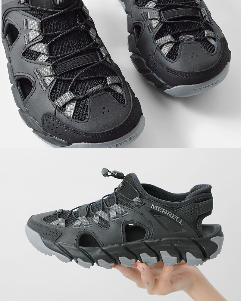 MERRELL(メレル)撥水レザーメッシュアッパースニーカーサンダル“MAIPOEXPLORERSIEVE”maipo-ex-sieve
