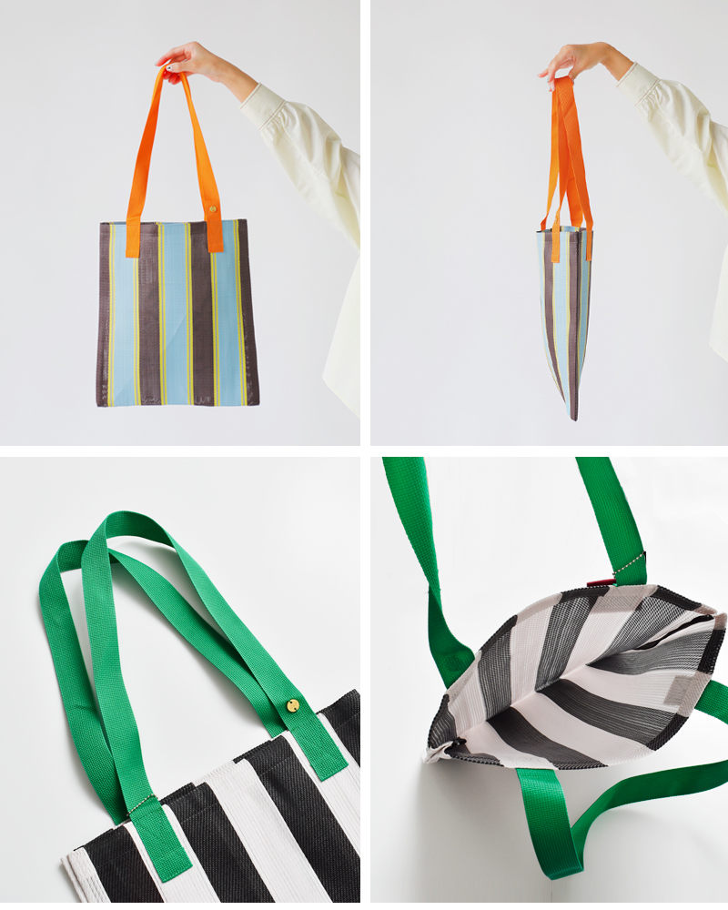 Lila&Fleur(リラアンドフルール)ストライプマーケットバッグmarket-bag-same1