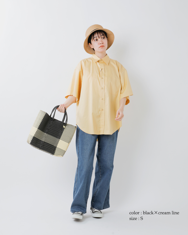 Letra(レトラ)メルカドバッグS“CROSSLINE/MINICHECK”mcheck-cline-s