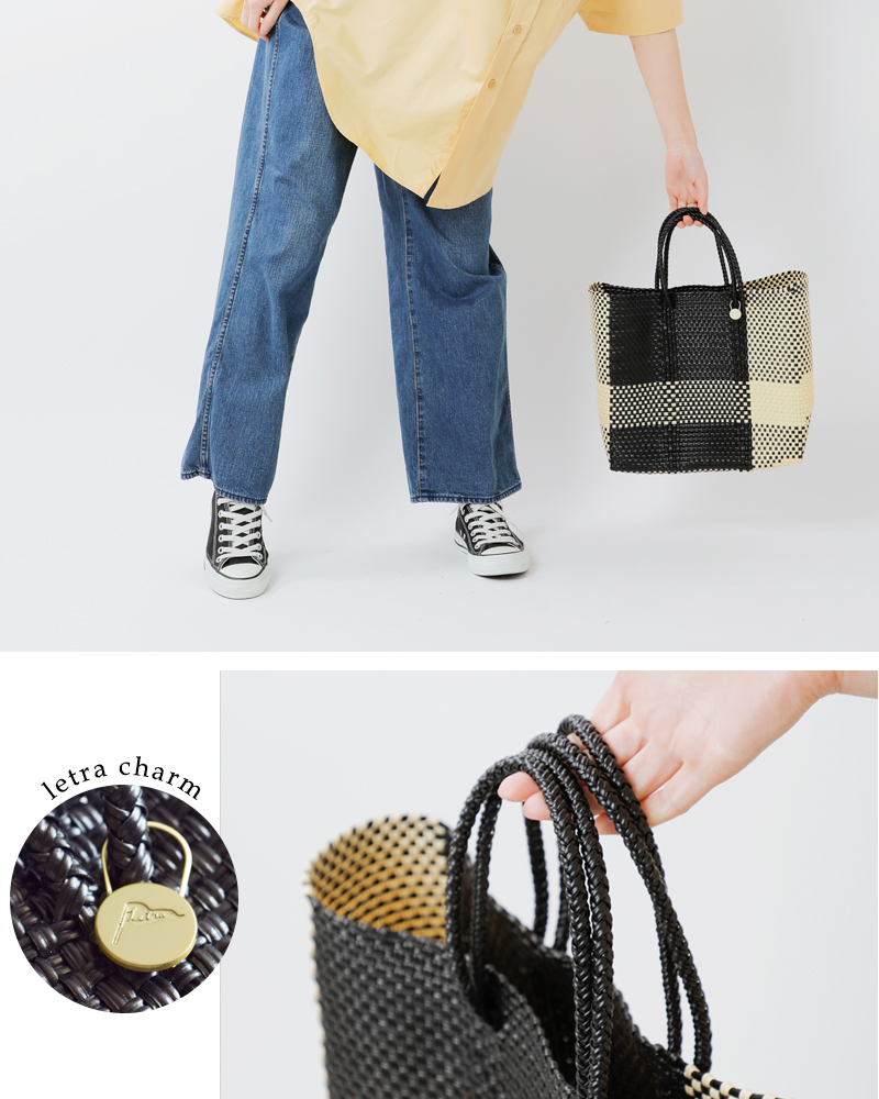 レトラ　メルカドバッグ SHORT S Letra レトラ メルカドバッグ S “CROSS LINE / MINI CHECK