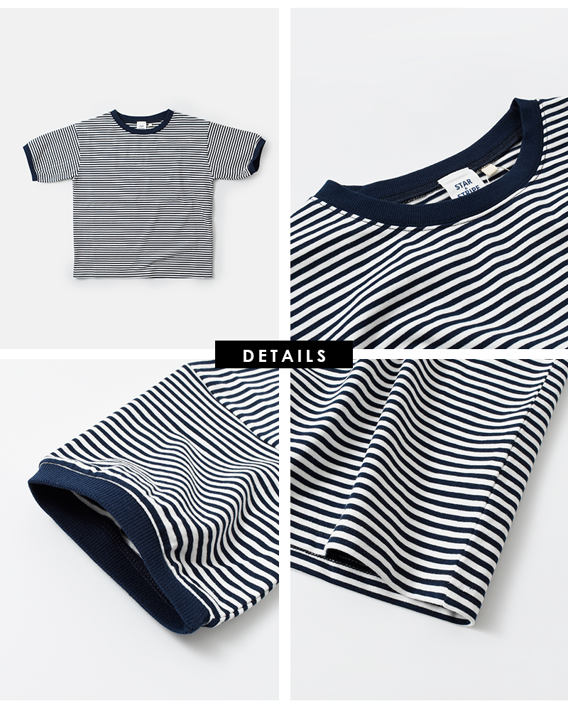 STAR&STRIPE(スターアンドストライプ)ボーダーリンガーTシャツmd-028