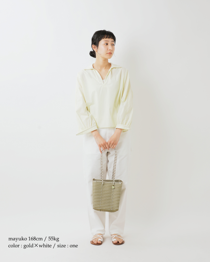 Letra(レトラ)スリムメルカドバッグ“PLAIN/MINICHECK”mercadobucket-sl