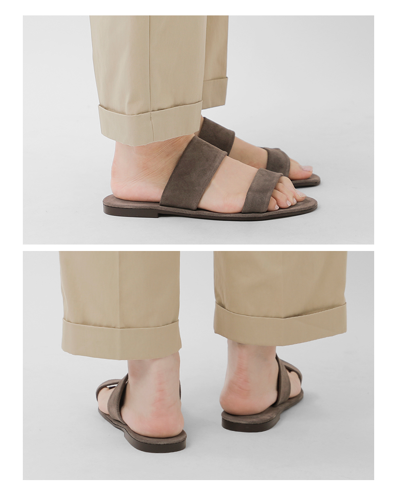 VINILO(ヴィニーロ)スエード2ベルトフラットサンダルmi-7915-274-af