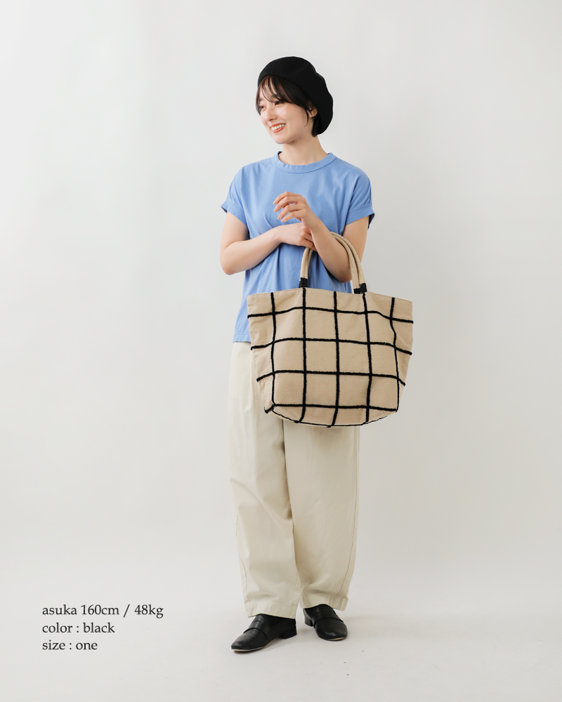 beej(ビージ)コットンループチェックビッグトートバッグmi-it008