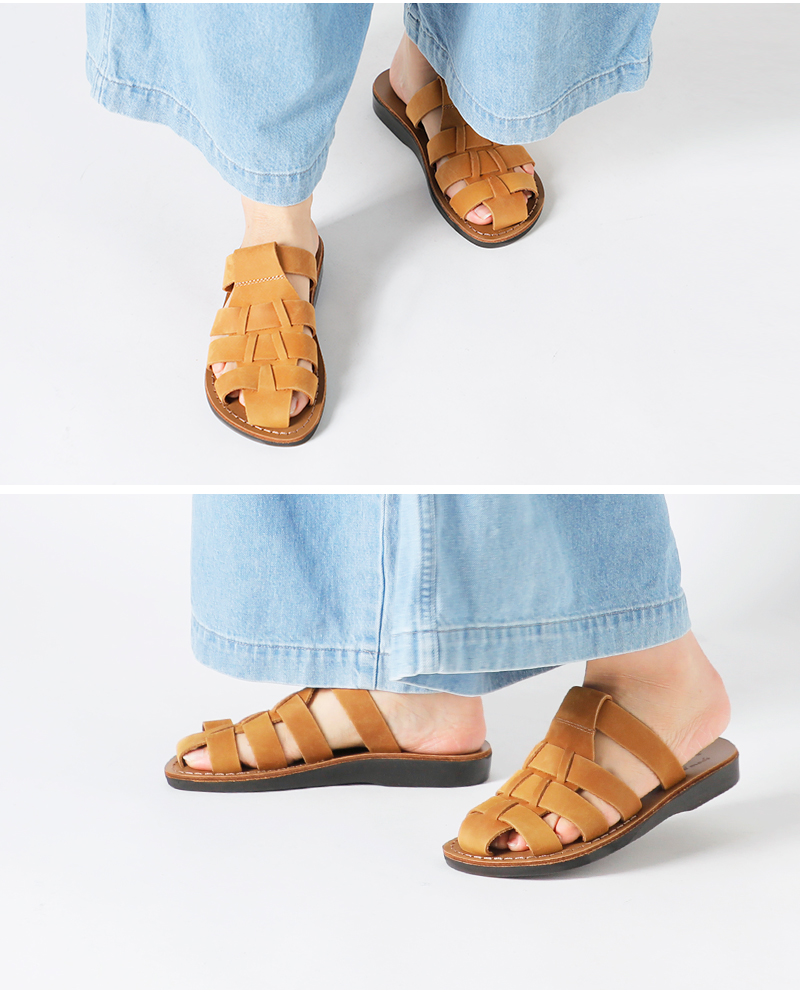 Jerusalem Sandals(エルサレムサンダル)レザーパシフィックスライドサンダルmichael-slide