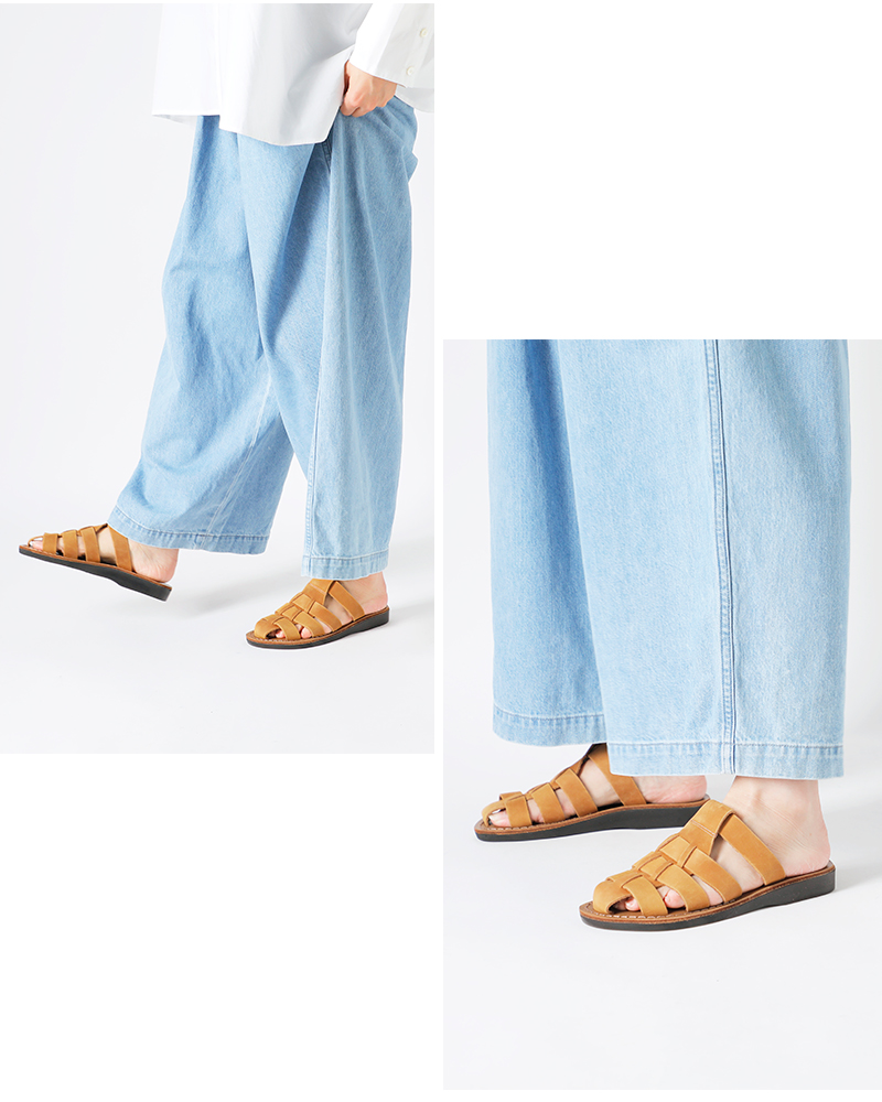 Jerusalem Sandals(エルサレムサンダル)レザーパシフィックスライドサンダルmichael-slide