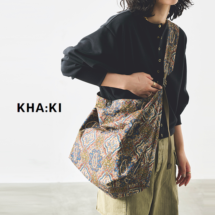 kha:ki(カーキ)オーガニックコットンリップストップショルダーサックバッグ“SHOULDERSACK2.0”mil25hbg3046