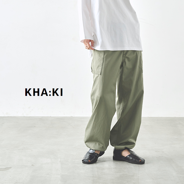 kha:ki(カーキ)ライトツイル2ポケットカーゴトラウザーパンツ“2POCKETCARGOTROUSERS”mil25hpt3222