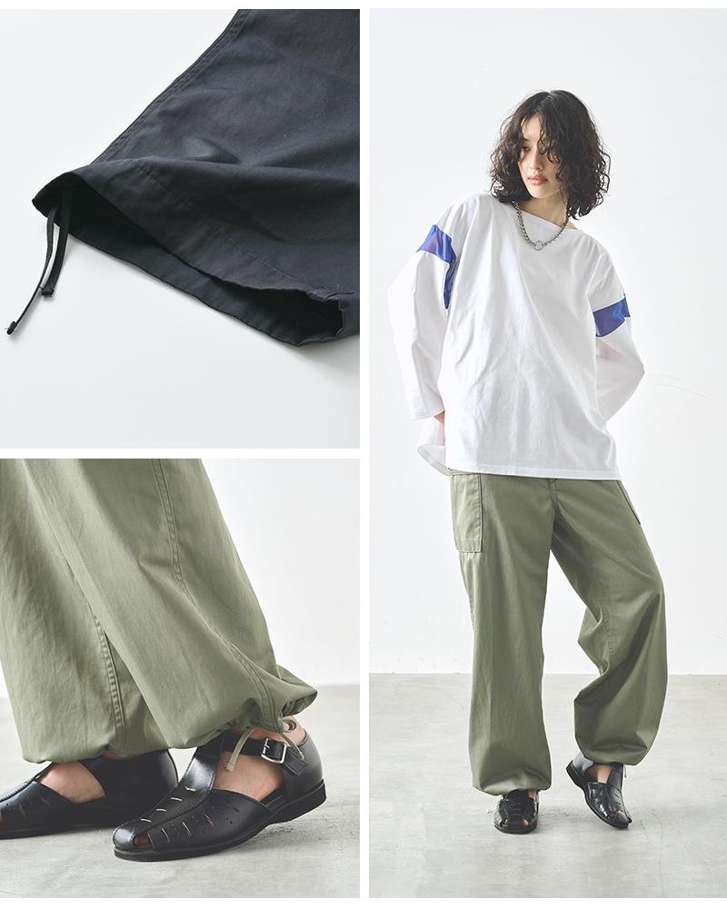 kha:ki(カーキ)ライトツイル2ポケットカーゴトラウザーパンツ“2POCKETCARGOTROUSERS”mil25hpt3222