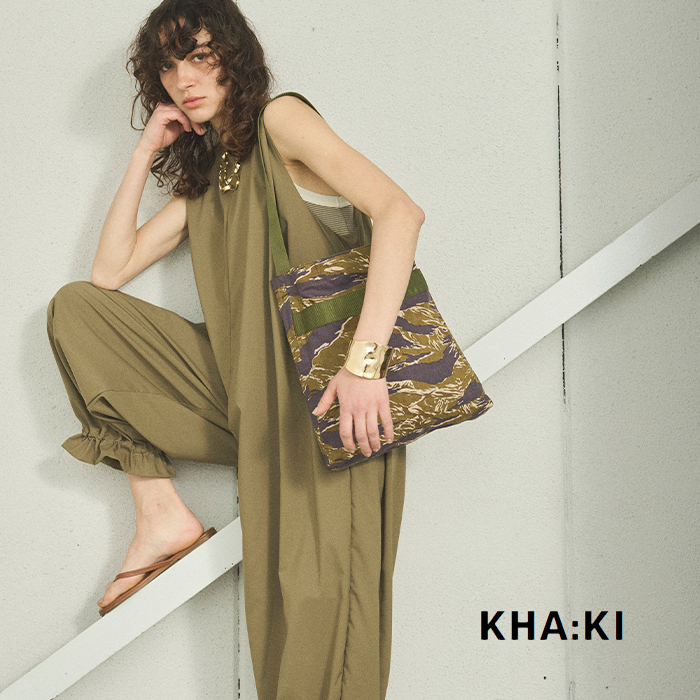 kha:ki(カーキ)コットンヘリンボンツイルリバーシブルトートバッグ“REVERSIBLETOTEBAG”mil25sbg3047
