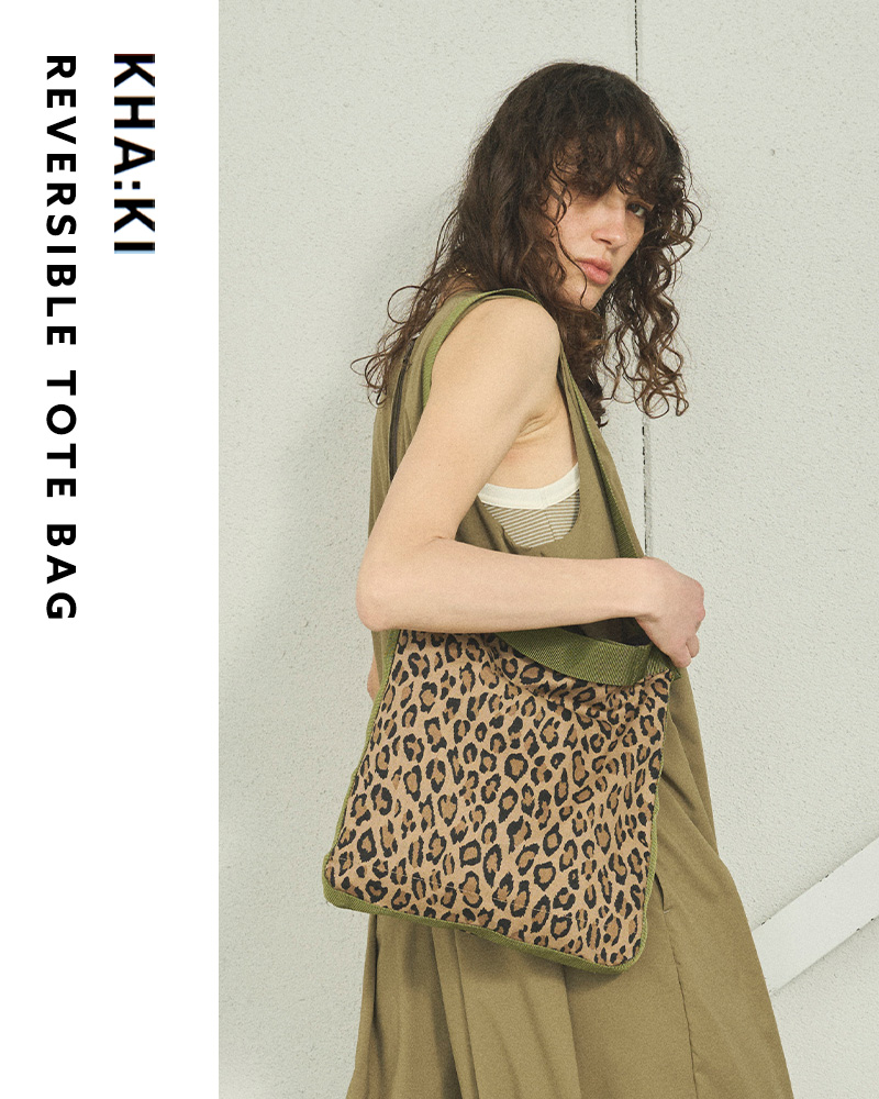 kha:ki(カーキ)コットンヘリンボンツイルリバーシブルトートバッグ“REVERSIBLETOTEBAG”mil25sbg3047