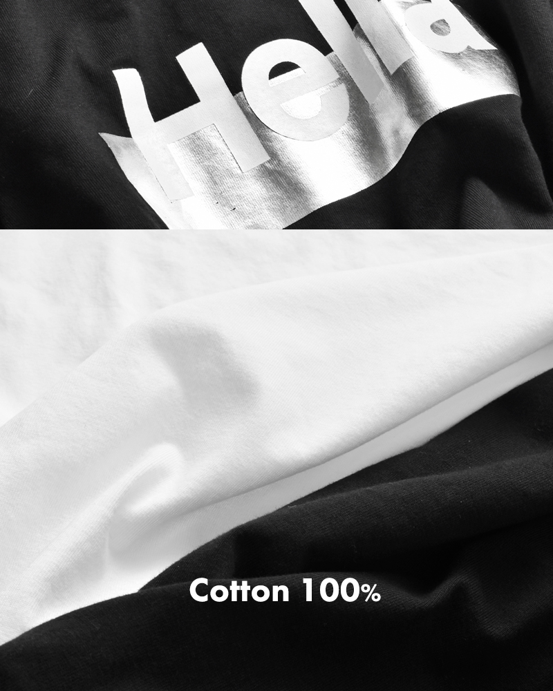 kha:ki(カーキ)5.6ozコットン天竺プリントボックスTシャツ“BOXTEEHella”mil25scs3449