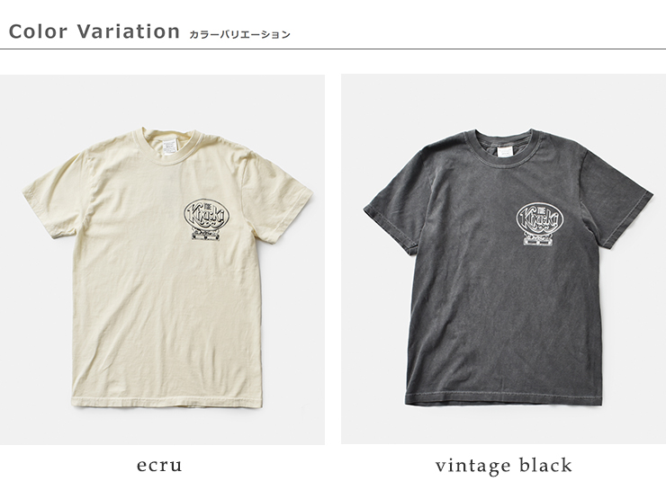kha:ki(カーキ)コットン天竺ピグメント加工グラフィックプリントTシャツ“TOURTEE83”mil25scs3454