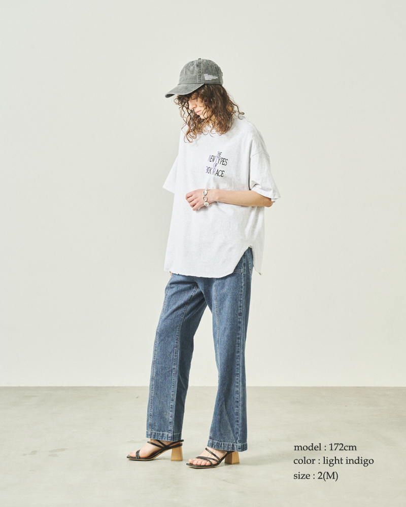 kha:ki(カーキ)8oz綿麻デニムヴィンテージ加工センターシームデニムパンツ“CENTERSEAMDENIM”mil25spt3230