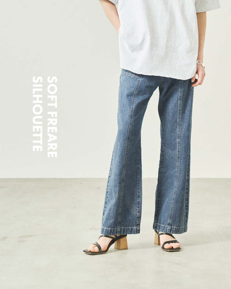 kha:ki(カーキ)8oz綿麻デニムヴィンテージ加工センターシームデニムパンツ“CENTERSEAMDENIM”mil25spt3230