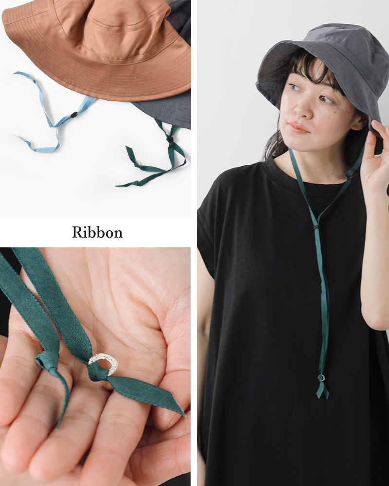 50%OFF】chisaki チサキ リネン コットン リボン ハット “Milai
