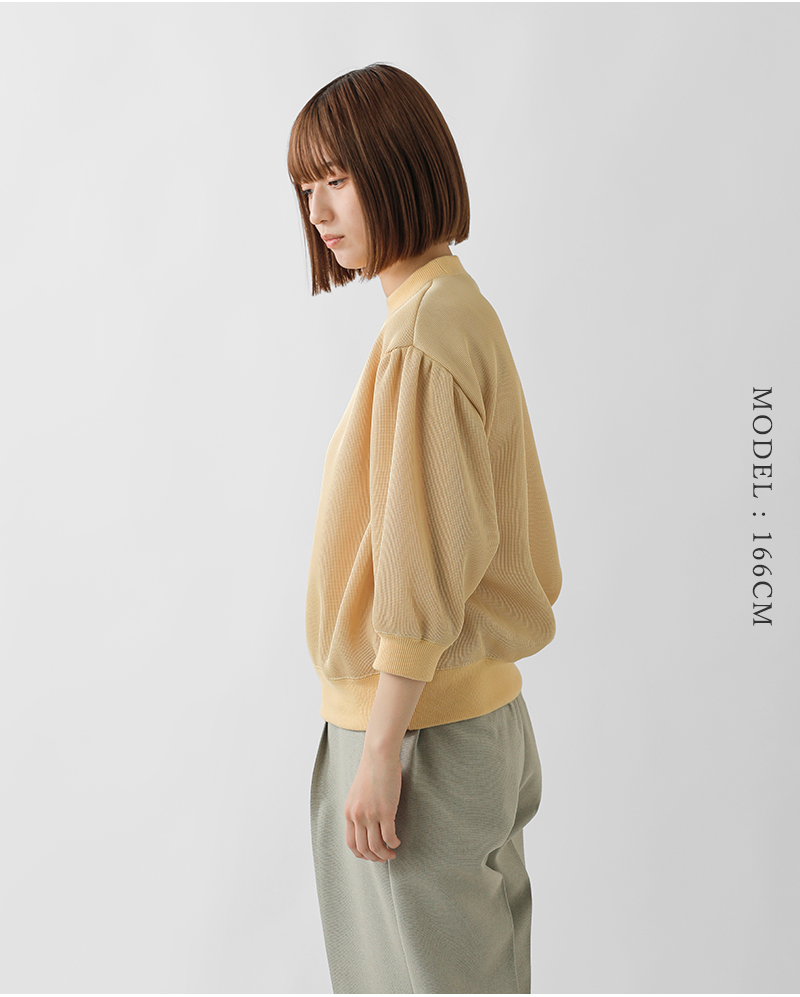 MANON(マノン)シアーメッシュダンボールニットハーフスリーブTシャツ“SHEERMESHDOUBLEKNITHALFSLEEVETEE”mnn-c-147