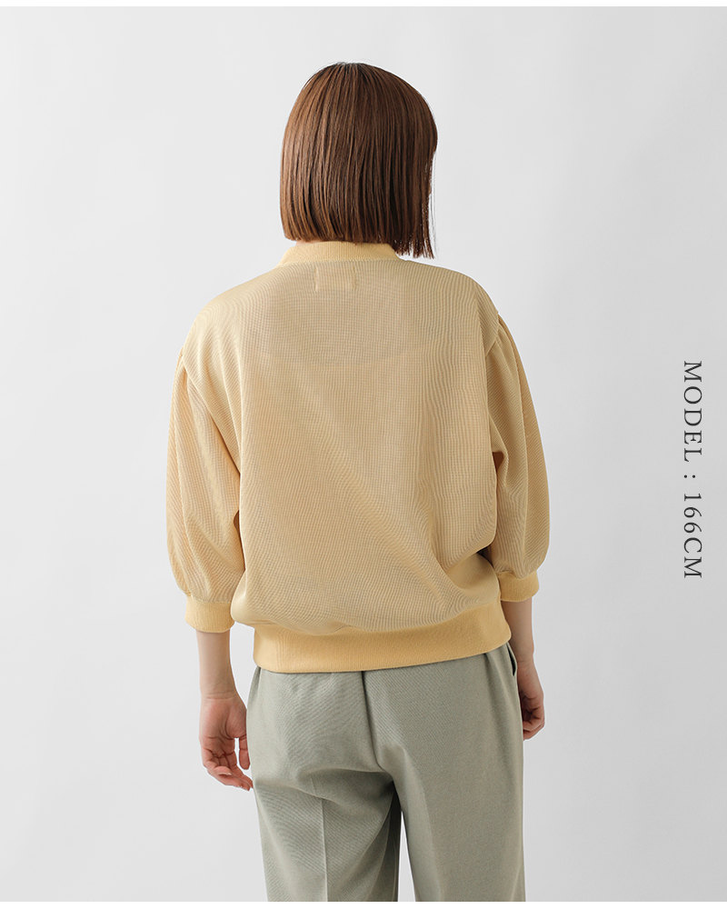 MANON(マノン)シアーメッシュダンボールニットハーフスリーブTシャツ“SHEERMESHDOUBLEKNITHALFSLEEVETEE”mnn-c-147
