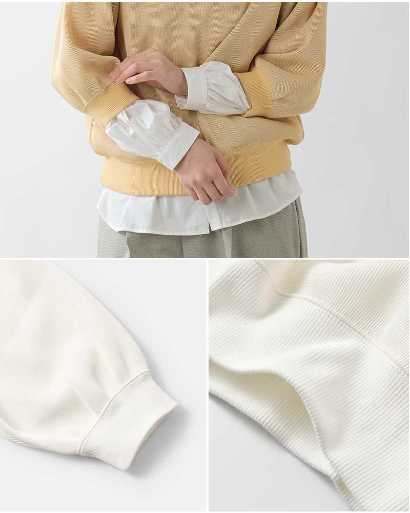 MANON(マノン)シアーメッシュダンボールニットハーフスリーブTシャツ“SHEERMESHDOUBLEKNITHALFSLEEVETEE”mnn-c-147