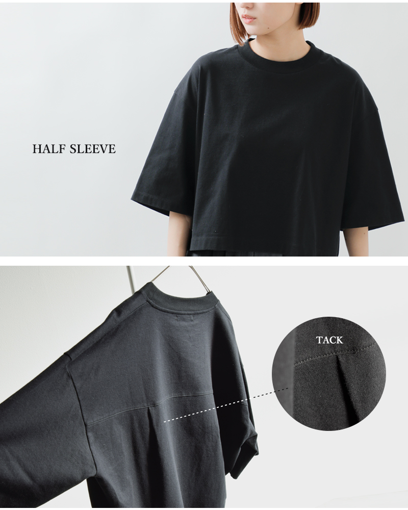 MANON(マノン)コットン6分袖ワイドTシャツ“HALFSLEEVETEE”mnn-c-153