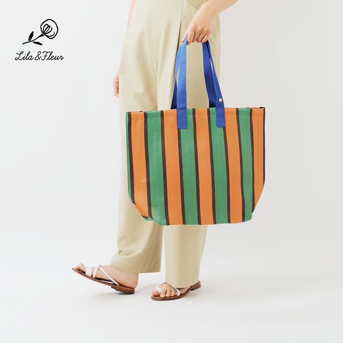 Lila&Fleur(リラアンドフルール)ストライプマザーズバッグmothers-bag