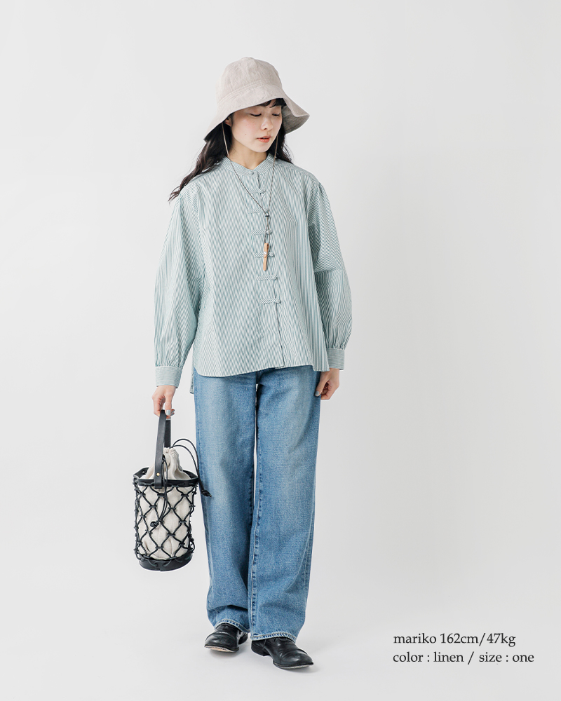 ninetailorベルギーリネン ハット “Canna Hat” n-1074
