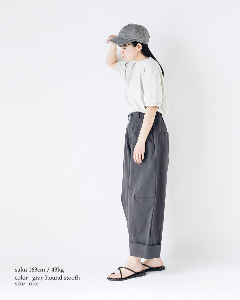 Nine Tailor(ナインテイラー)リネン千鳥柄6パネルキャップ“LarchCap”n-1413