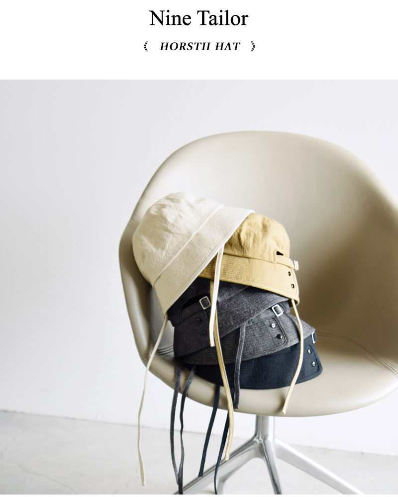 Nine Tailor ナインテイラー コットン リネン ハット “Horstii