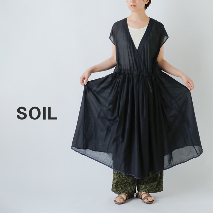 ぽっちゃりママ様さ専用 新品タグ付 SOIL ソイル コットン シルクワンピース 30%OFF】SOIL ソイル コットン スーパーファイン ボイル