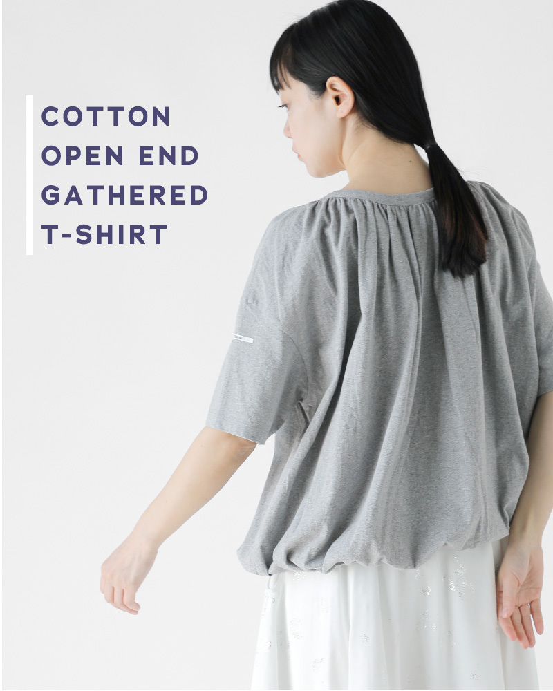 ORCIVAL(オーチバル・オーシバル)コットンオープンエンドジャージーギャザーTシャツor-c0421oej