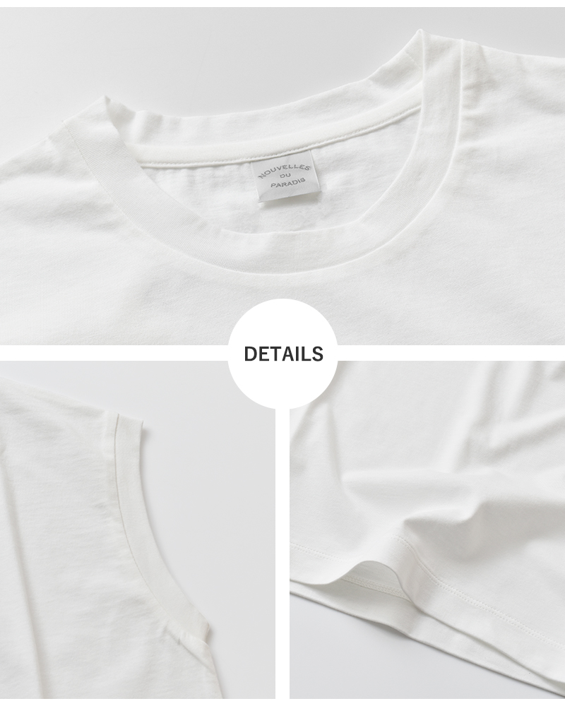 NOUVELLES DU PARADIS(ヌーベル ドゥ パラディ)トロワ天竺コットンフレンチTシャツpc19101a