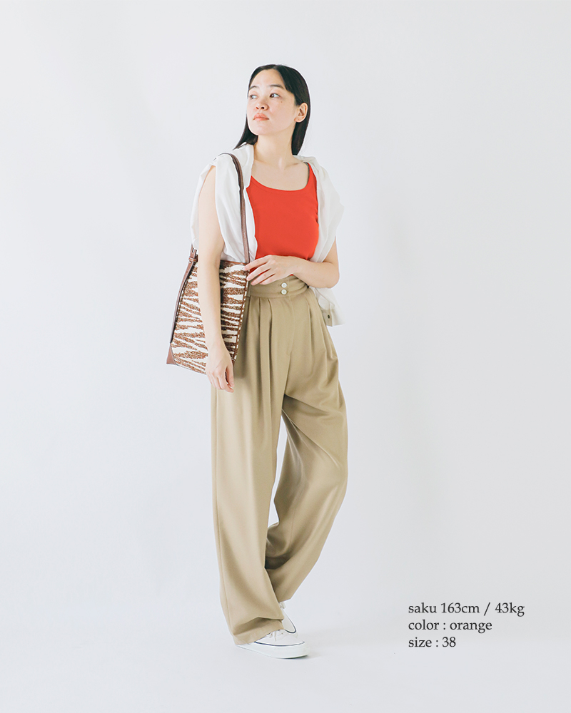 NOUVELLES DU PARADIS(ヌーベル ドゥ パラディ)トロワフライスコットンキャミタンクトップpc21214a