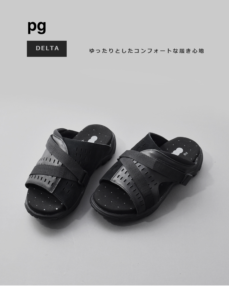 pg ピージー カウスエード ビブラムソール サンダル “DELTA” pg