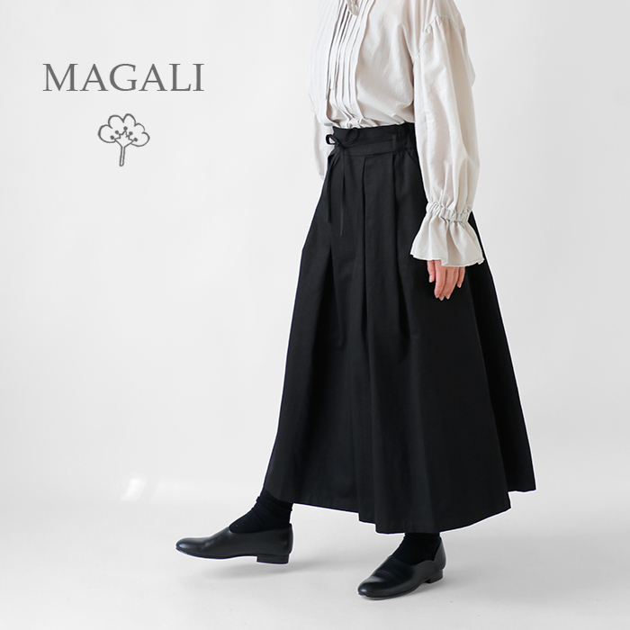 MAGALI(マガリ)コットンリネンタックワイドパンツpt59