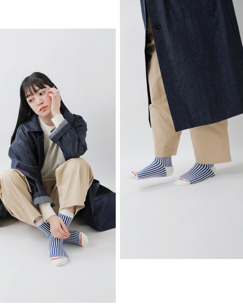 ROTOTO(ロトト)ジャガードバーティカルストライプソックス“VERTICALSTRIPESOCKS”r1586