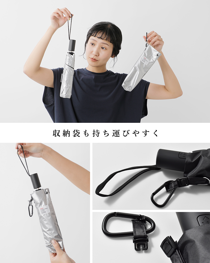 ReKNOT(リノット)晴雨兼用ワンタッチ開閉折りたたみ傘“U/LSUNBLOCKUMBRELLAAUTOMATIC”rkn-25002