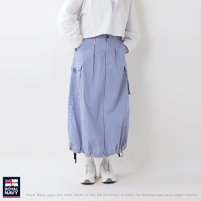 ROYAL NAVY(ロイヤルネイビー)ストライプSASフィールドマキシスカート“SASFIELDSKIRT”rn25ssfs91