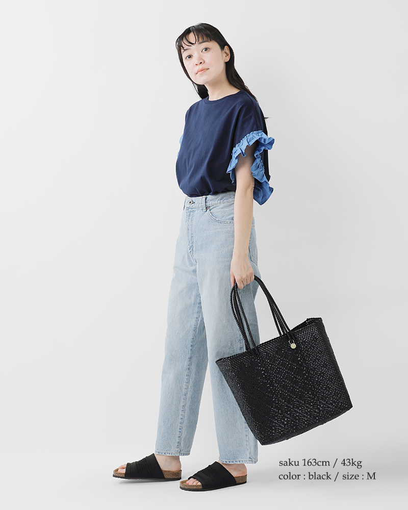 ✨極美品✨レトラ　ROMBO メルカドバッグ　ネイビー × ブラック　Lサイズ ✨極美品✨レトラ ROMBO メルカドバッグ ネイビー × ブラック L