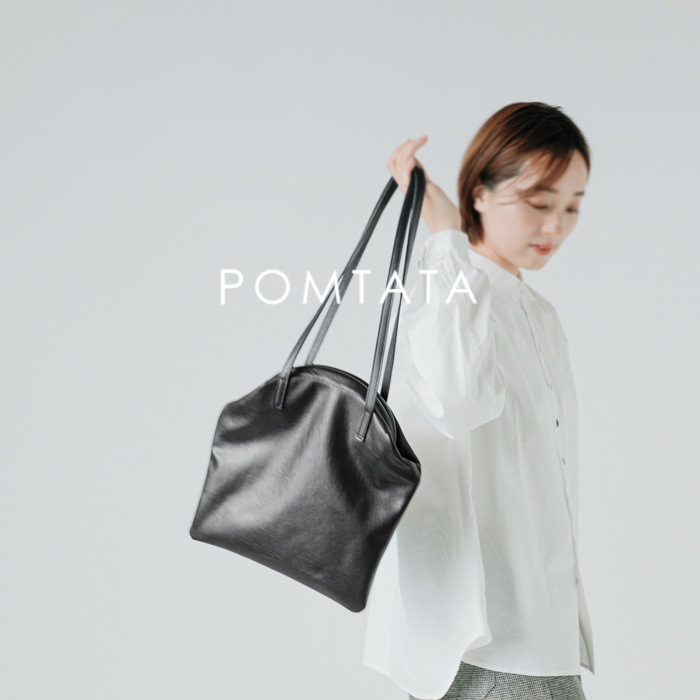 POMTATA(ポンタタ)カウレザーがま口ショルダーバッグrone-frame-sac