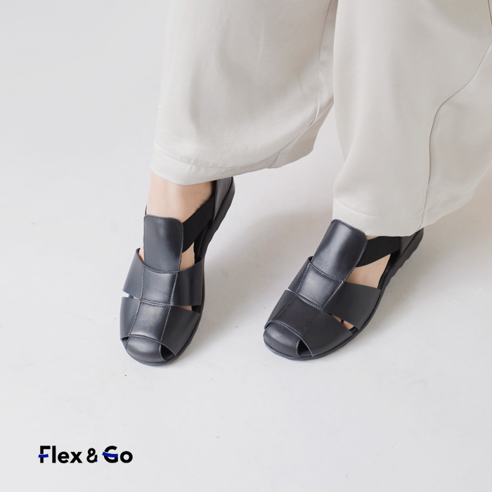 Flex＆Go(フレックス アンド ゴー)レザーフラットシューズ“INHARMONY”sd1110