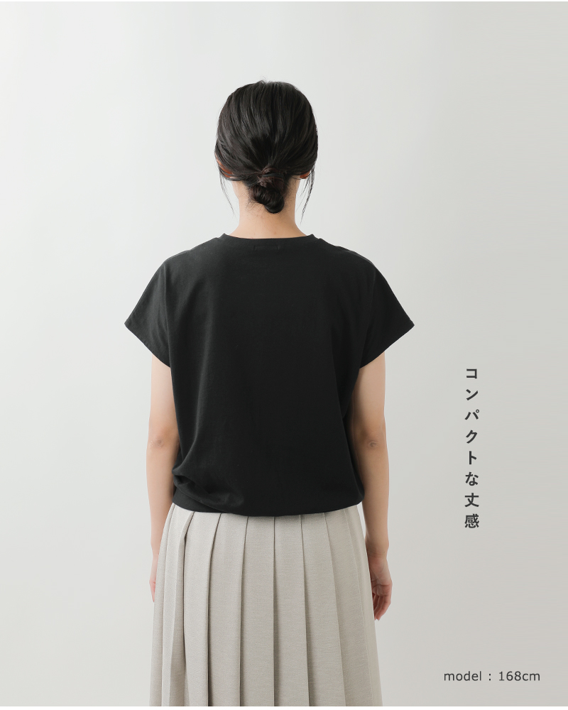 STAMP AND DIARY(スタンプアンドダイアリー)ハイマイクロコットン天竺フレンチスリーブプルオーバーsdc410ss89