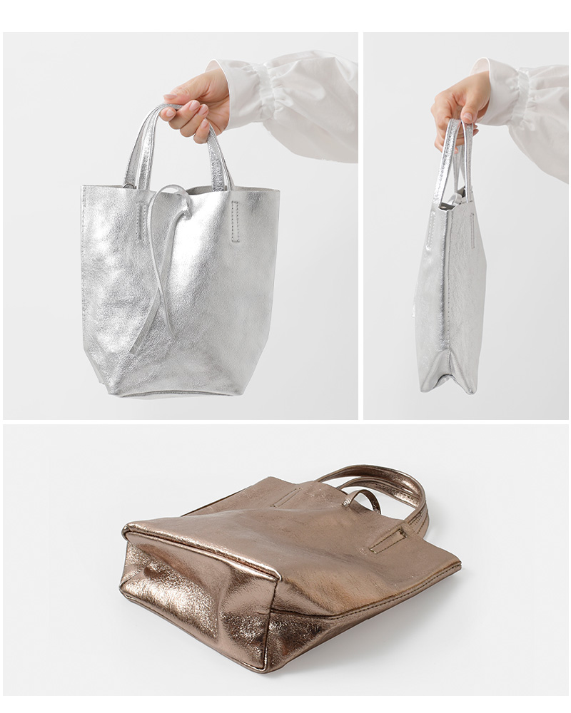 MARLON FIRENZE(マーロンフィレンツェ)ラミネートカウレザーショッパーミニバッグ“SHOPPERMINI”shopper-shopper-same1