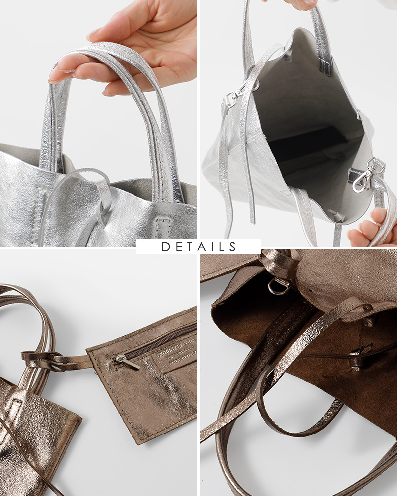 MARLON FIRENZE(マーロンフィレンツェ)ラミネートカウレザーショッパーミニバッグ“SHOPPERMINI”shopper-shopper-same1